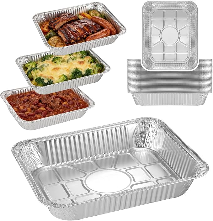 Half Size Medium Depth Steam Table Pans, No Lids, 40 Pack by MESTAEK