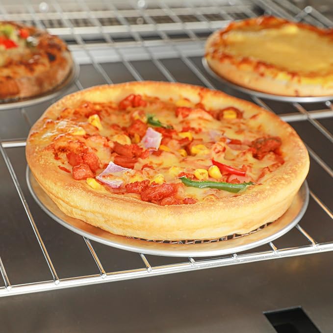 Restaurantware 8 Inch Aluminum Pizza Screen Pack of 144 Mesh Baking Tool For Crispy Crust, Lightweight Stackable Seamless Rim Rust-Resistant Baking Screen, Reusable for Pizzerias, Home Oven Use - Image 7