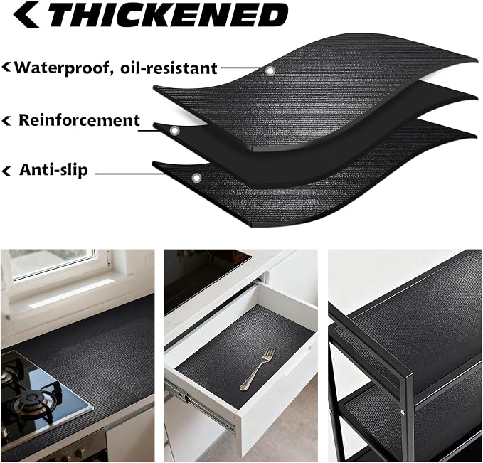 Professional Grade Tool Box Liner Heavy Duty Non-Slip Drawer Liner Black - Image 6