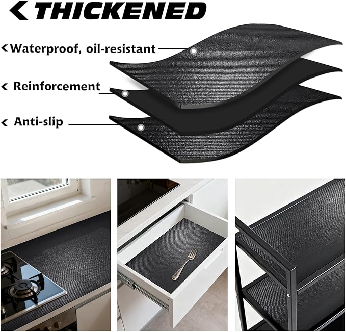 Professional Grade Tool Box Liner Heavy Duty Non-Slip Drawer Liner Black - Image 5