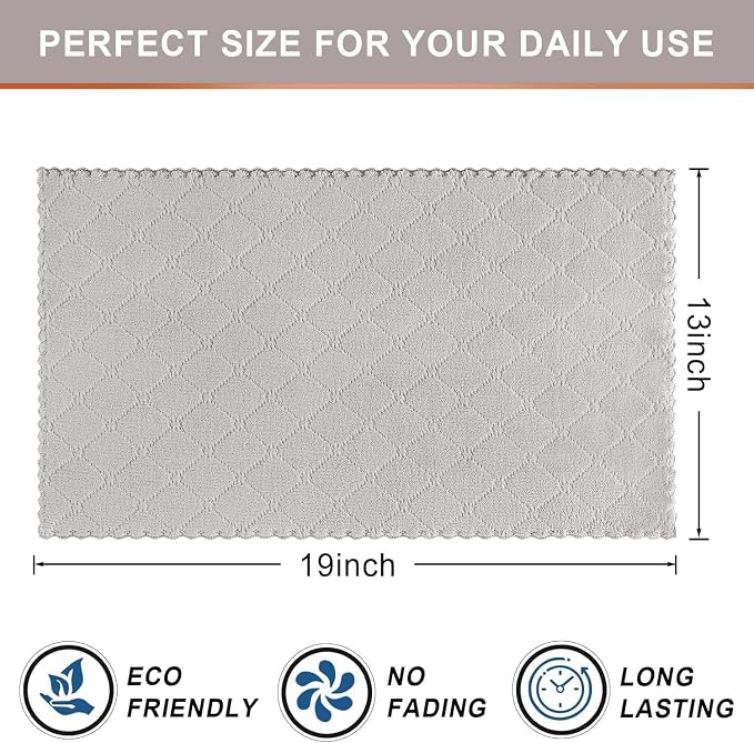 Homaxy Super Soft 16 Pack Coral Velvet Dish Cloths, 13" x 19", Grey - Image 5