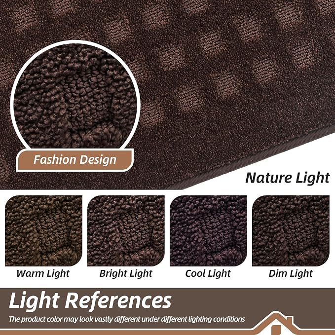BEQHAUSE Dirt Trapper Door Mats 36"x60", Non Slip Washable, Dark Brown - Image 7