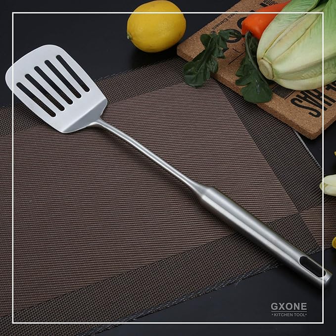 Slotted Turner & Spatula for Cast Iron Skillet Grilling Cooking - Image 5