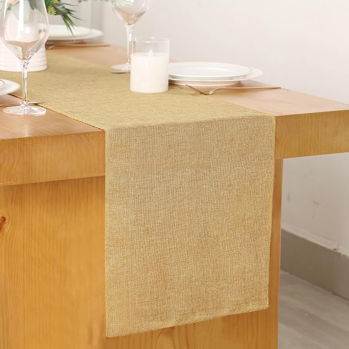 Burlap Table Runners Jute Farmhouse Table Linens 2 Packs 13x84 Inch - Image 6