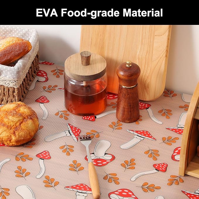Cooyes Shelf Liner – Non-Slip Cabinet & Drawer Liner for Kitchen – Non-Adhesive Waterproof Shelf Paper with Modern Pattern – Durable EVA Cabinet Mat – Easy to Cut (Burgundy,17.5" W x 360" L) - Image 3
