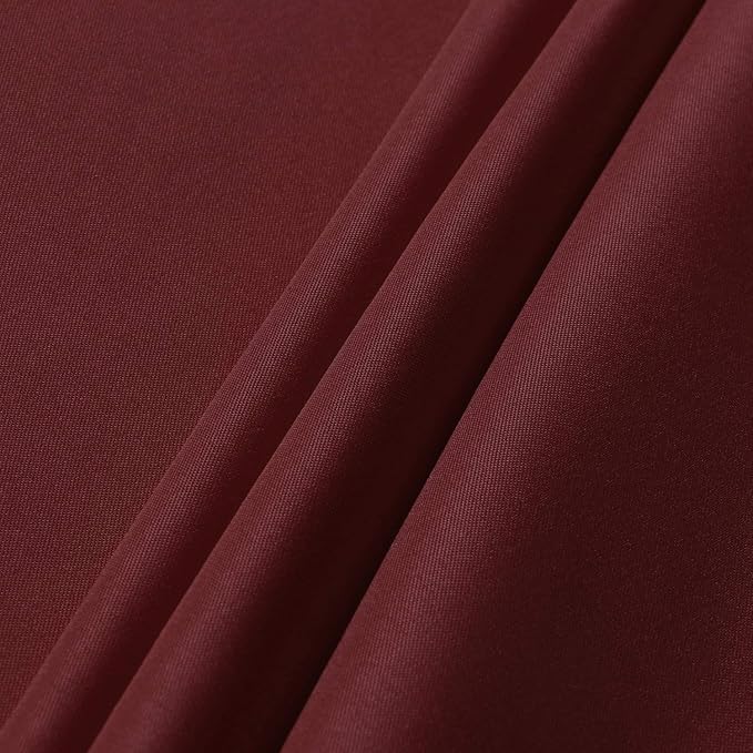 sancua Round Tablecloth, 108 Inch, Burgundy - Image 5