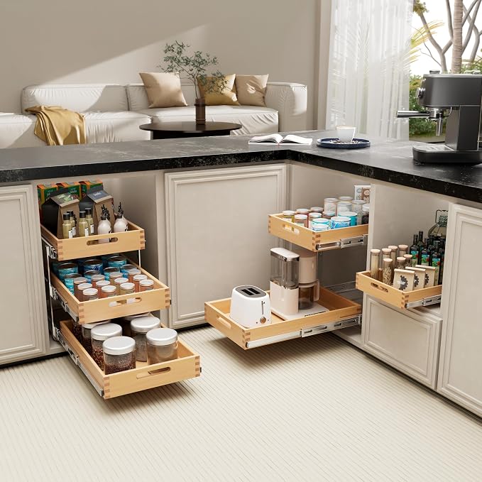 Pull Out Drawers for Cabinets 18"W x 21"D, Farmeless&Farme Cabinet - Image 8