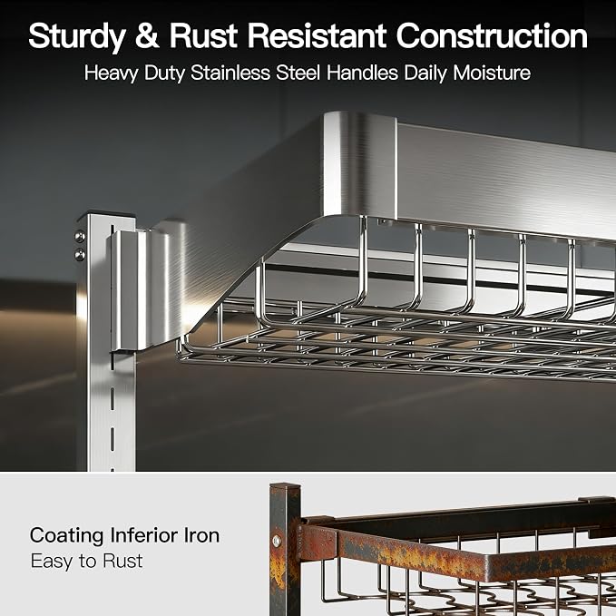 MAJALiS 3 Tier Extra Large Stainless Steel Over The Sink Dish Drying Rack - Image 3
