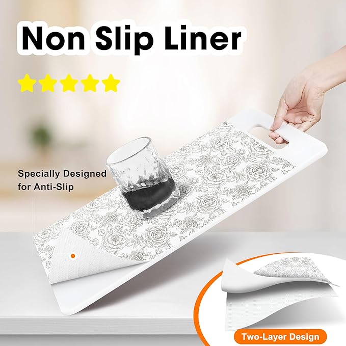 Drawer and Shelf Liner for Kitchen Cabinets Non-Adhesive Non-Slip - Image 2