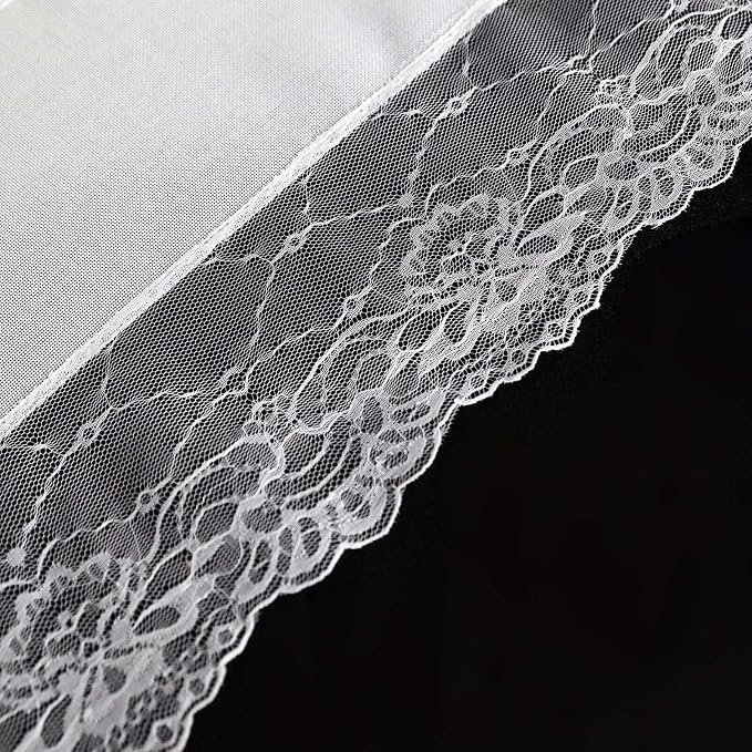 Efavormart 16"x108" White Faux Burlap Jute Lace Table Runner Boho Chic Rustic Decor - Image 8