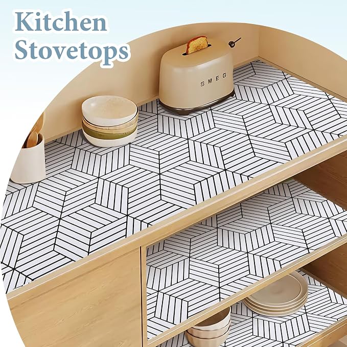 Shelf Liners for Kitchen Cabinets 23.6in x 30FT Non Adhesive Cabinet Liner - Image 4