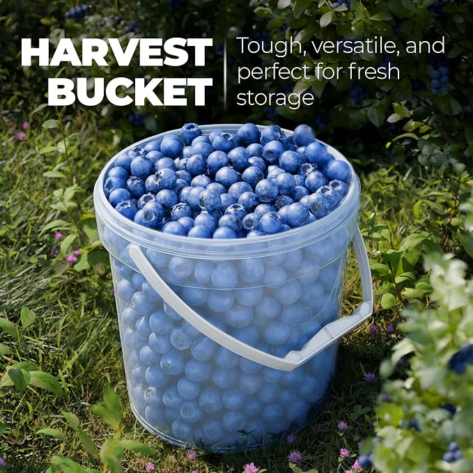 EconoHome 1 Gallon Food Grade Round Plastic Bucket - Food Storage Deli Containers with Lids Ideal for Ice Cream, Soup, and Prep Containers - BPA-Free, Premium HDPE - 500 Pack - Image 3