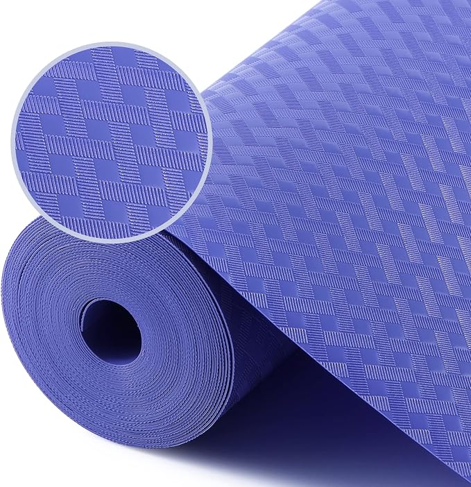 Shelf Liners for Kitchen Cabinets, Drawer, Fridge Liner Blue 17.5"× 393.7" by StaHom