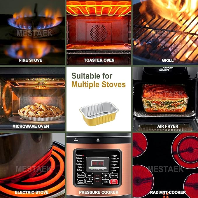 7.5 lb Foil Pans with Lids, 20 Pack, 13 x 8.8 Inch - Image 4