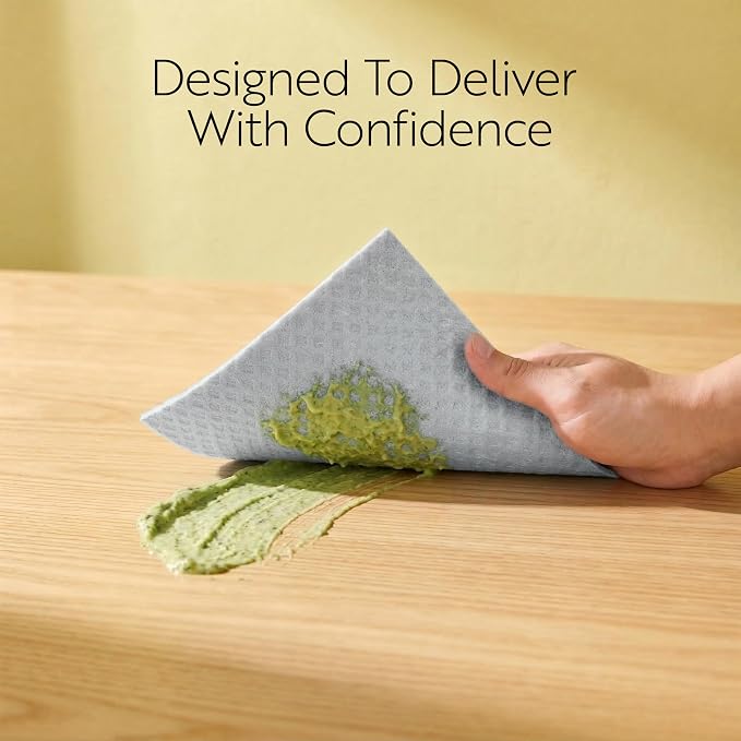 Restaurantware Gray Reusable Swedish Dishcloth, 6.8 x 7.7 in, 10 Pack - Image 7