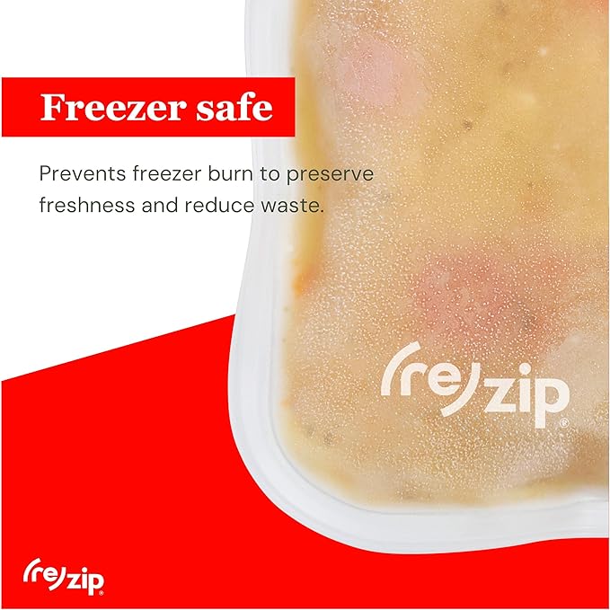 (re) zip Reusable Food Storage Bag Gift Kit, Leakproof, 8-Piece, Assorted | BPA-free, food grade, freezer-safe, airtight. A ready-to-give set of our best sizes - an easy, eco-friendly gift. - Image 4