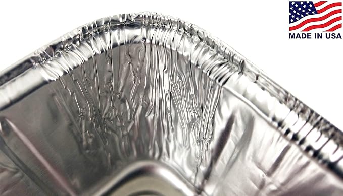 PACTOGO Loaf Pans - Disposable Aluminum Foil 1 1/2 lb. Bread Tins 8.5" X 4.5" X 2.3" (Pack of 12) - Image 4