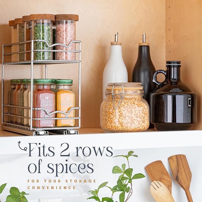 Pull Out Cabinet Organizer for Spices, Cans 4-1/2"W x 10-3/8"D x 8-7/8"H - Image 2