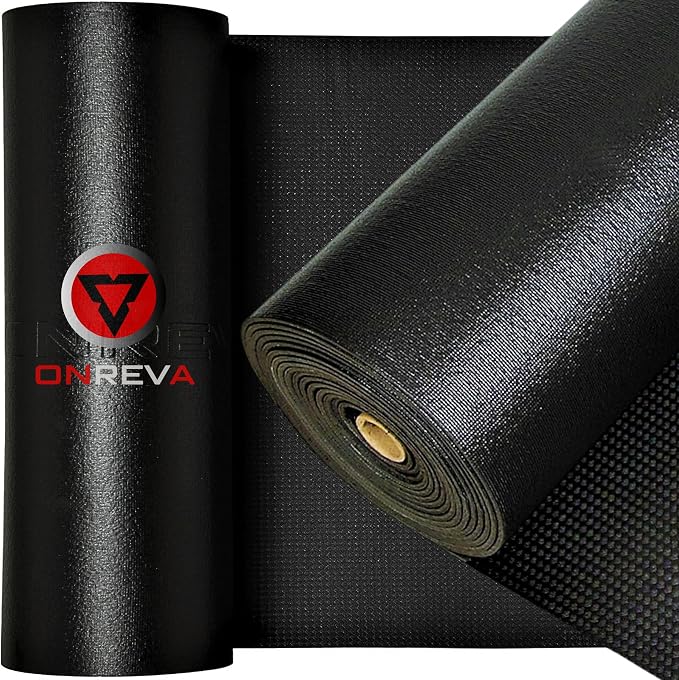 ONREVA Tool Box Liner 22 inch Wide x 20 Ft Large, Toolbox Drawer Liners, Heavy Duty Shelf Rubber Mat, Non Slip Pad Organizer for Rolling Tool Chest Drawers, Cabinet, Workbench, Black by ONREVA