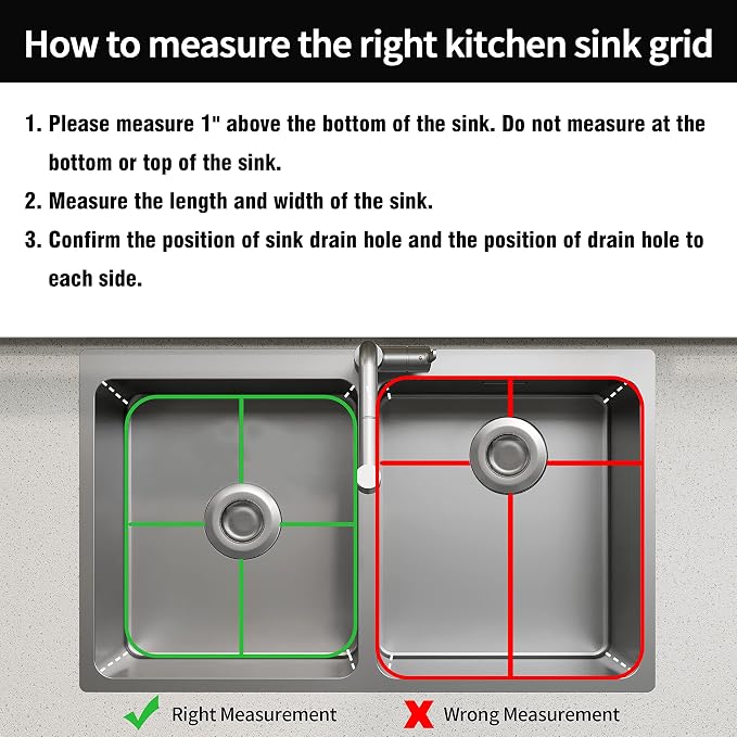 Stainless Steel Kitchen Sink Grid,13.2" x 11.6" x 1.2",2Pack - Image 3