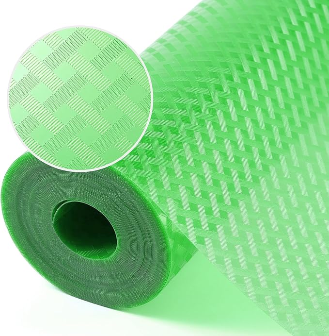 Shelf Liners for Kitchen Cabinets, Drawer, Fridge Liner Green 17.5"× 393.7" by StaHom