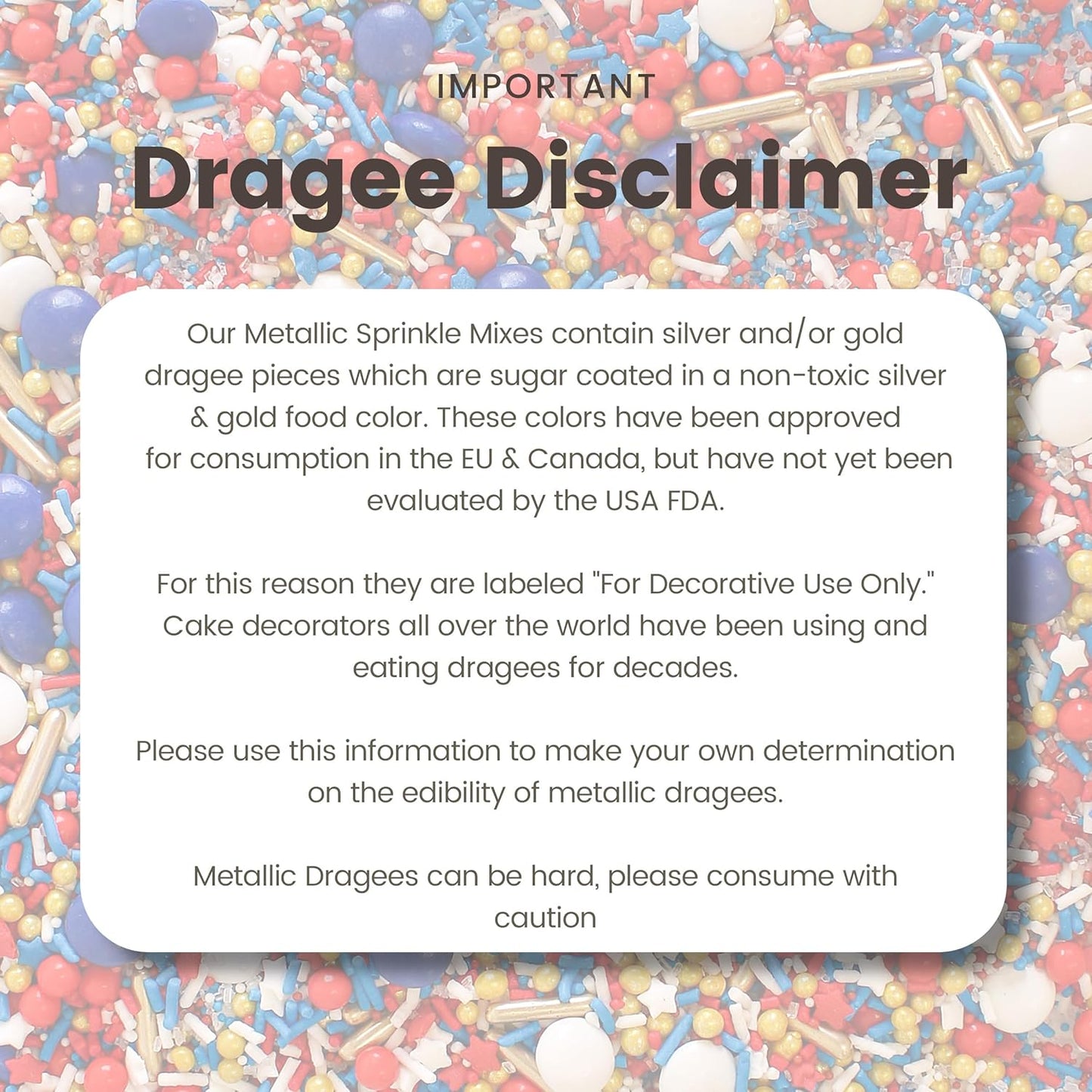 Sprinkle Pop Old Glory Sprinkle Mix| Red White Blue Sprinkles with Gold Metallics| Decorating Patriotic Sprinkles Made in USA for 4th of July Independence Day Cakes Cupcakes Donuts Cookies, 4oz