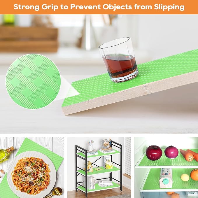 Shelf Liners for Kitchen Cabinets, Drawer, Fridge Liner Green 17.5"× 393.7" - Image 7