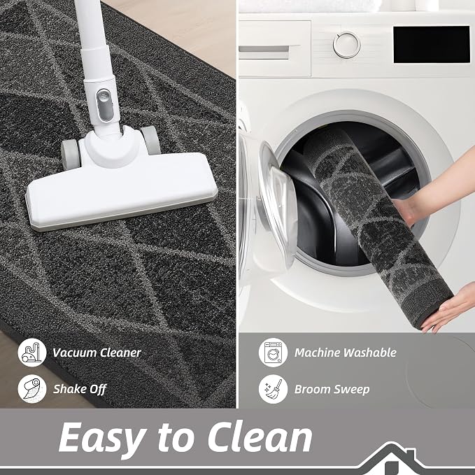 BEQHAUSE Dirt Trapper Door Mats 20" x 32", Non-Slip Washable, Grey - Image 6