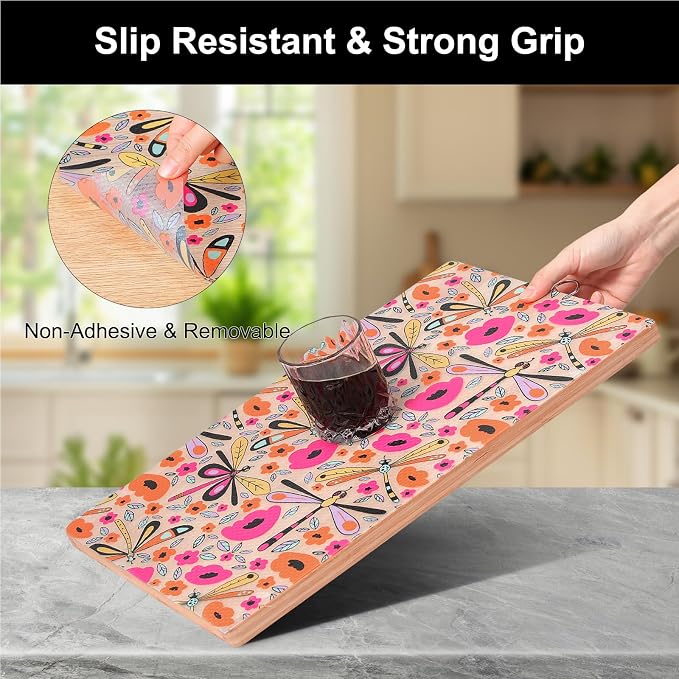 Cooyes Shelf Liner – Non-Slip Cabinet & Drawer Liner for Kitchen – Non-Adhesive Waterproof Shelf Paper with Modern Pattern – Durable EVA Cabinet Mat – Easy to Cut (Amethyst,11.8" W x 236" L) - Image 2