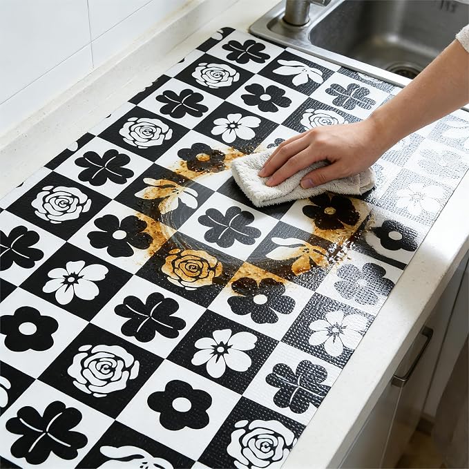 Drawer and Shelf Liner for Kitchen Cabinet,Non Adhesive Anti-Slip - Image 3