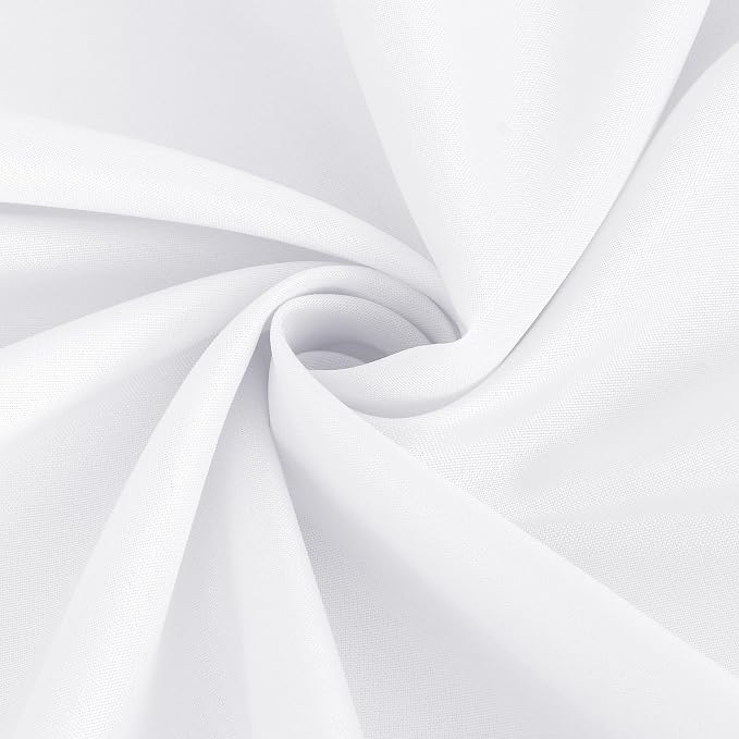 sancua Round Tablecloth 108 Inch White, 6 Pack - Image 8