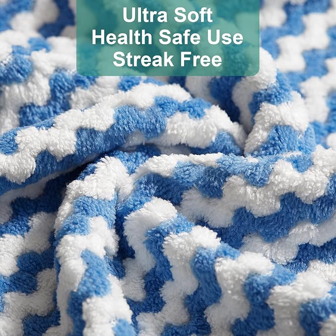 JOYMOOP Microfiber Cleaning Cloth, 5 PCS Kitchen Towels(10" x 10"), Absorbent Streak Free Lint Cleaning Cloths, Reusable and Washable Dish Rags with 12" and 10" Lazy Susan Organizer - Image 5