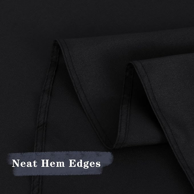 sancua Round Tablecloth 108 Inch Black, 6 Pack - Image 3