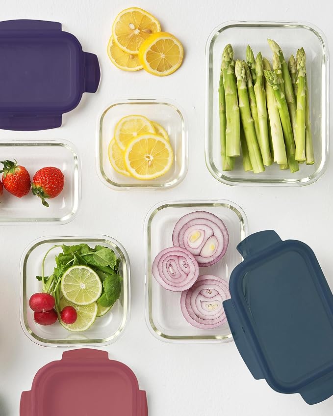 LocknLock Eco Ovenglass Glass Food Containers with Lids Set of 3 - Airtight, Leakproof Round Food Storage Containers with Recycled Plastic Lids, Oven Safe, Dishwasher Safe, 3 x 950ml - Image 3