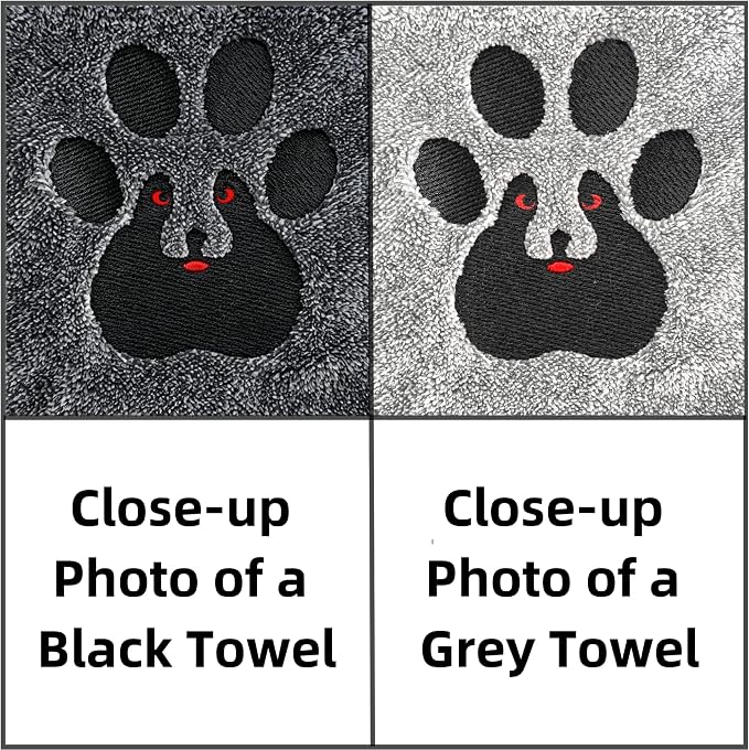 Dogvingpk Dog Towels for Drying Dogs 2 Pack - Super Absorbent Soft Quick Dry Microfiber Pet Bath Towel for Medium & Small Dogs, 36 * 28 Inch Grey and Black - Image 9