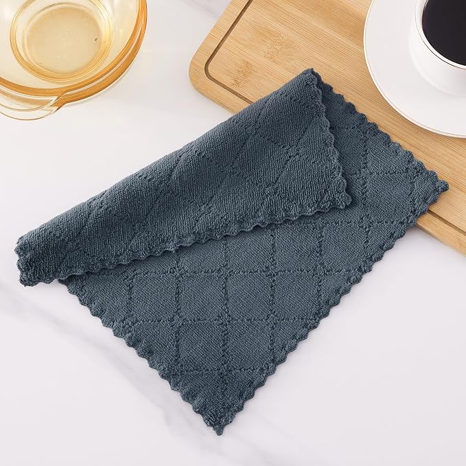 Homaxy 12 Pack Super Soft & Absorbent Dish Cloths, 10" x 10", Dark Grey - Image 7