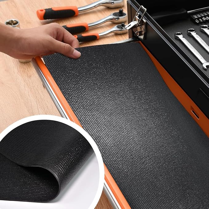 Professional Grade Tool Box Liner Heavy Duty Non-Slip Drawer Liner Black - Image 3