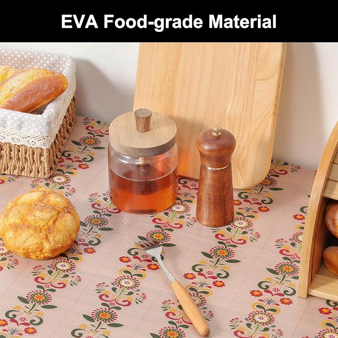 Cooyes Shelf Liner – Non-Slip Cabinet & Drawer Liner for Kitchen – Non-Adhesive Waterproof Shelf Paper with Modern Pattern – Durable EVA Cabinet Mat – Easy to Cut (Sunflower,11.8" W x 118" L) - Image 4
