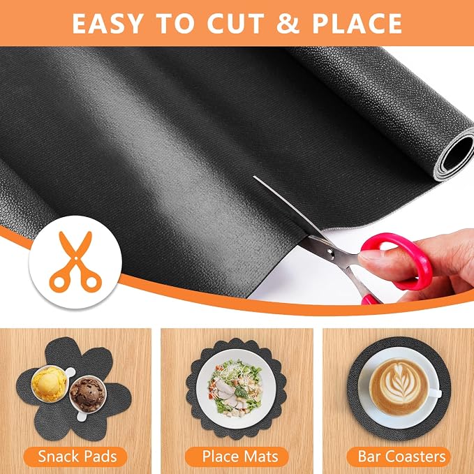 WochiTV Shelf Liner for Cabinets, Drawer Non Adhesive Non Slip Foam Mat for Kitchen, Pantry, Bathroom, Cupboard, Garage, Closet, Shelves, Drawer, Tool Box, Black 17.5 x 354 inches - Image 5
