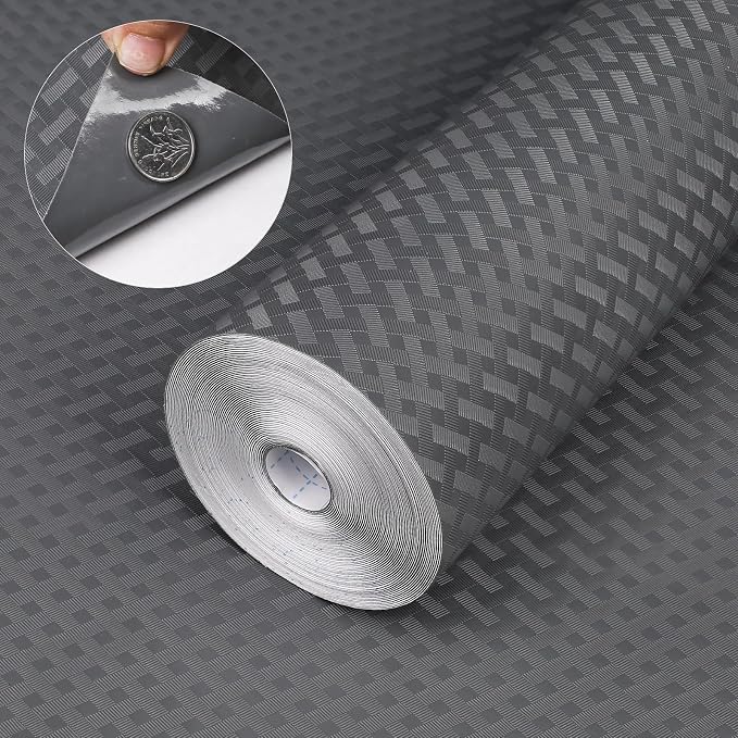 Self Adhesive Shelf Liner, 23.6" x 393.7" Contact Paper for Cabinets Drawer by HooTown