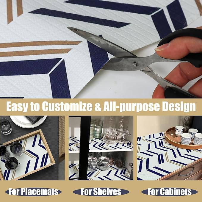 Drawer Shelf Liner for Kitchen Cabinet Non-Adhesive 12IN x 10FT - Image 5