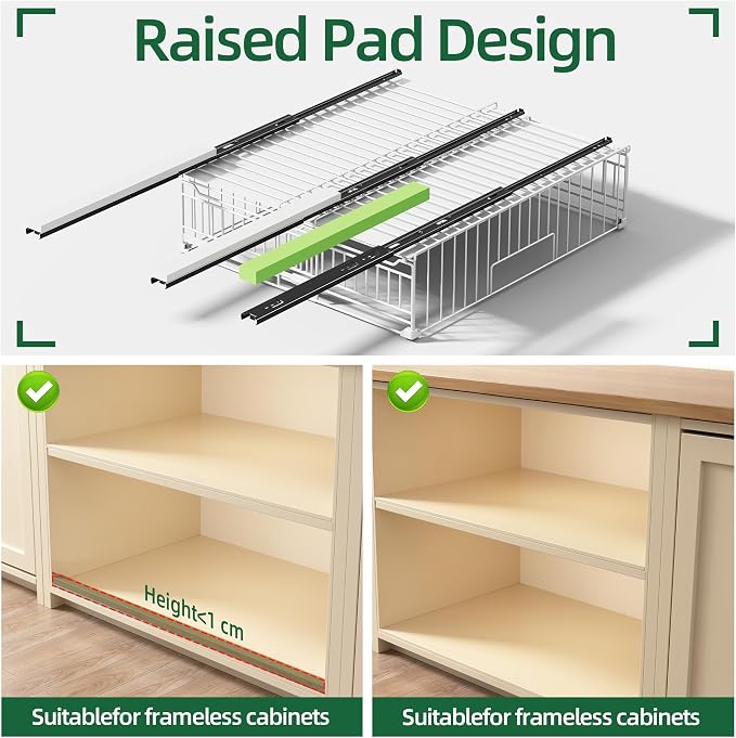 NETEL 2 Pack Expandable Pull Out Cabinet Organizer, 15" Deep - Image 4