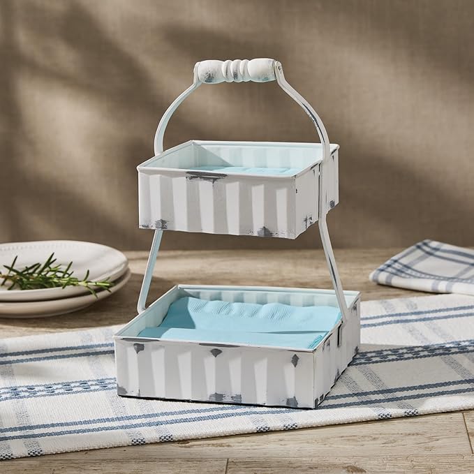 Park Designs Lane Double Napkin Holder, Vintage Metal - Image 2