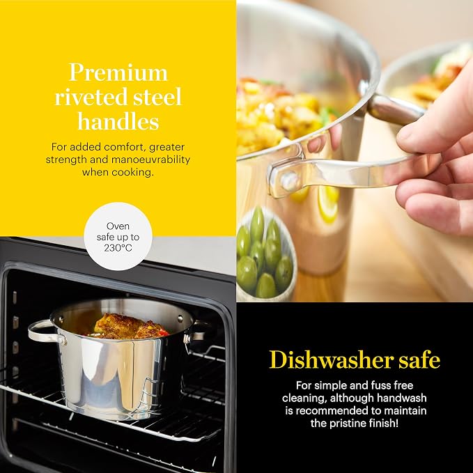 Tower GF900264 Casserole Dish, Aluminium, Stainless Steel - Image 5