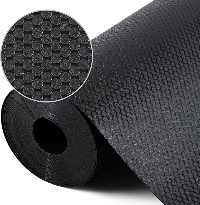 Shelf Liners for Kitchen Cabinets, Drawer, Fridge Liner Black 23.6"× 393.7" by StaHom