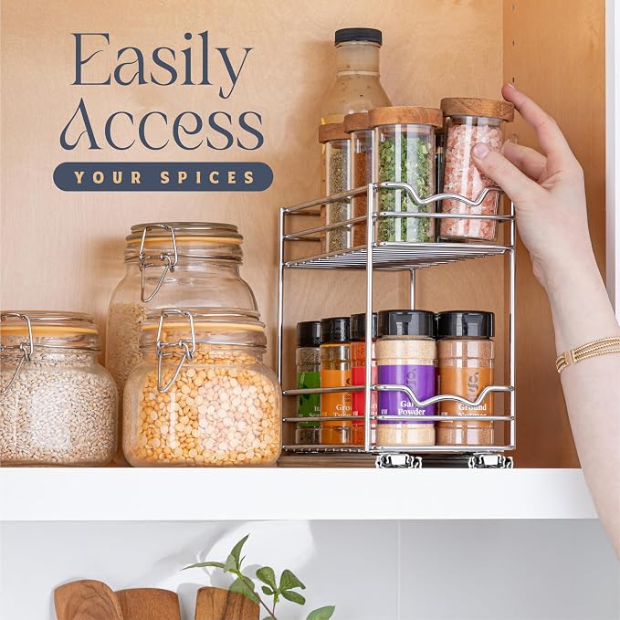Pull Out Cabinet Organizer for Spices, Cans 4-1/2"W x 10-3/8"D x 8-7/8"H - Image 6