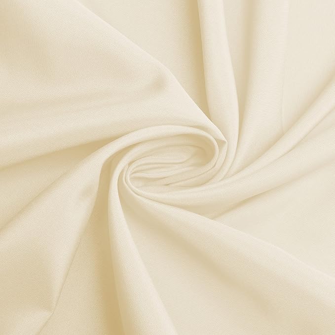 sancua Round Tablecloth 48 Inch Fits 20-36 Inch Tables, Beige - Image 5