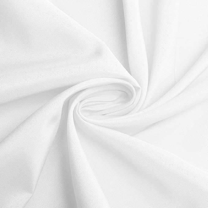 sancua Round Tablecloth, 120 Inch, White - Image 5