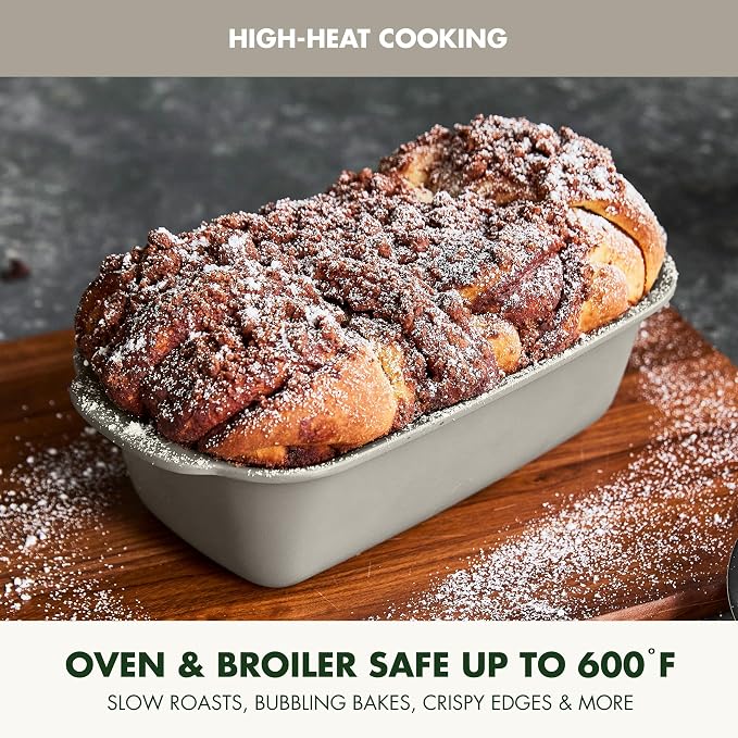 GreenPan Premiere Ovenware Healthy Ceramic Nonstick 1 lb. Loaf Baking Pan, PFAS-Free, Warp-Free Bakeware, Durable Quick Heating, Oven & Broiler Safe to 600F, Dishwasher Safe, Taupe - Image 5