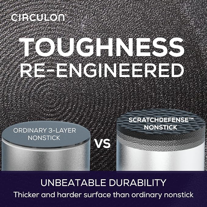 Circulon A1 Series Nonstick Straining Sauce Pan with Lid, 3-Quart, Graphite - Image 5